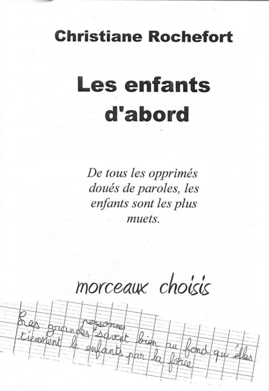 Les enfants d'abord