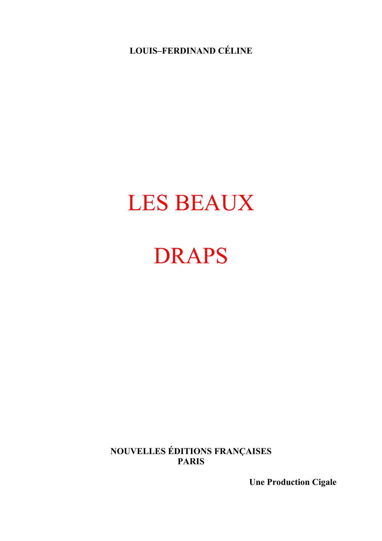 Les beaux draps