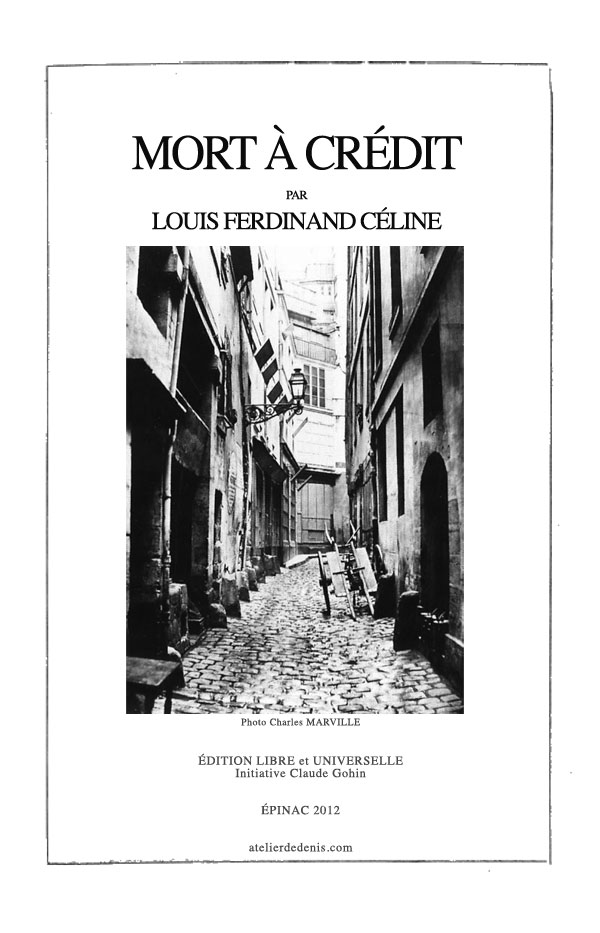 Louis Ferdinand Céline-Mort à crédit