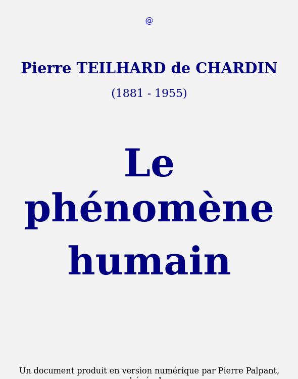 Le phénomène humain