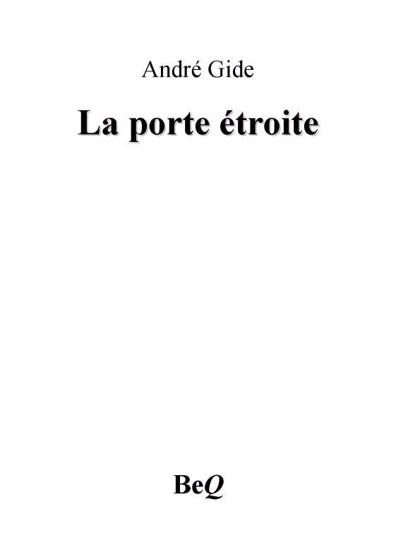 La porte étroite