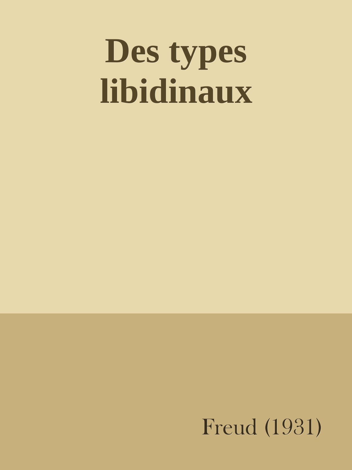 Des types libidinaux
