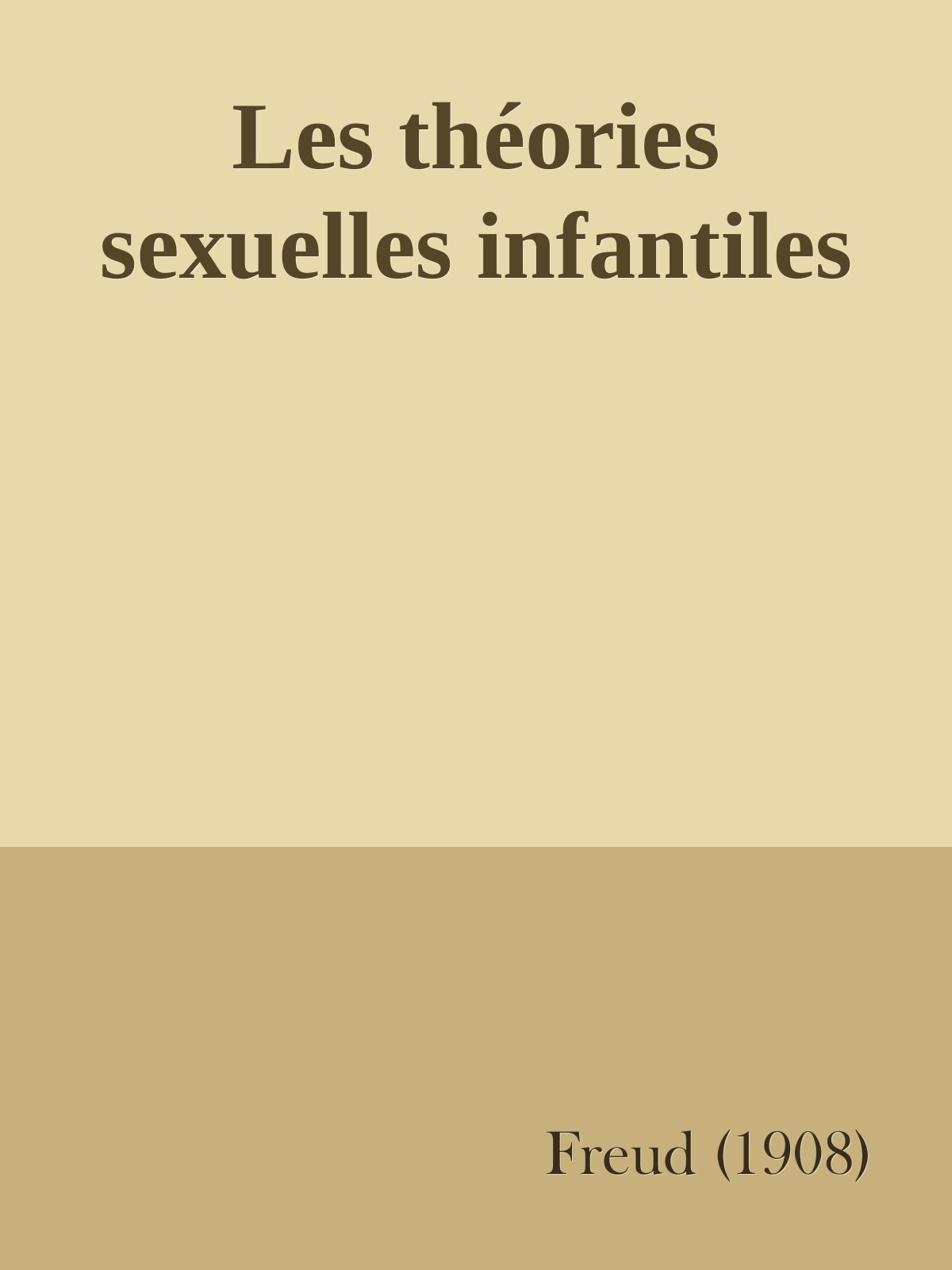 Les théories sexuelles infantiles