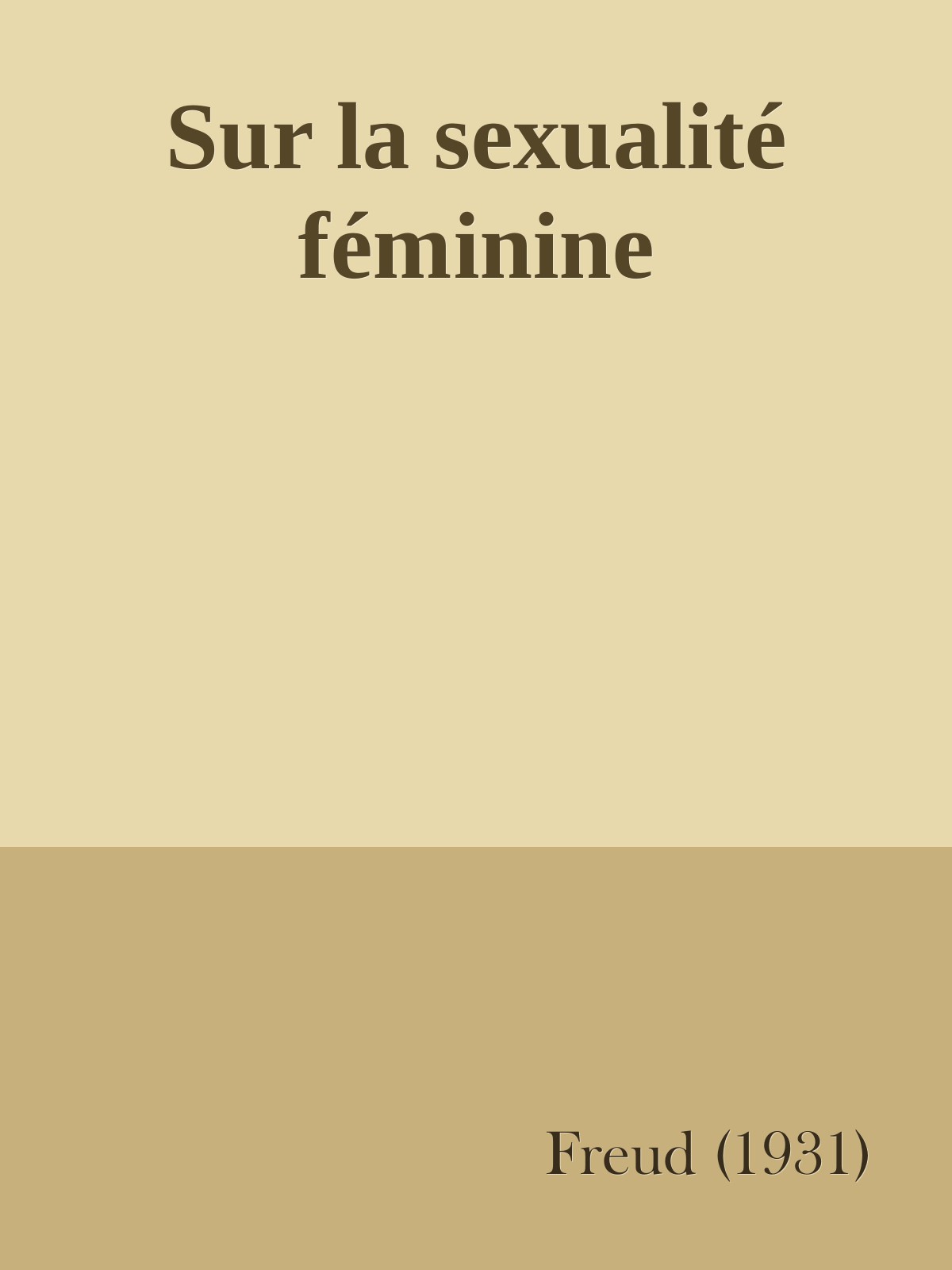 Sur la sexualité féminine