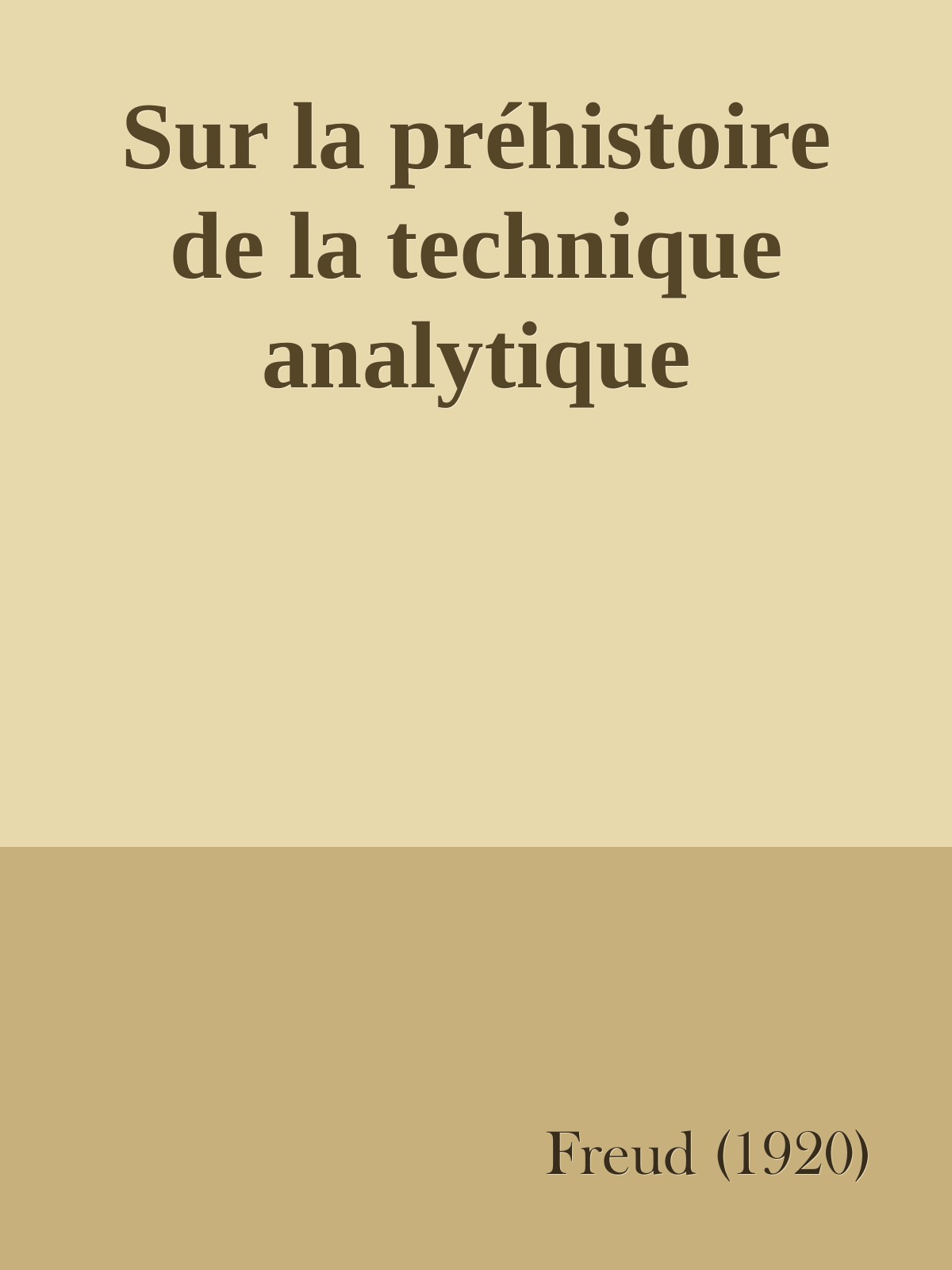 Sur la préhistoire de la technique analytique