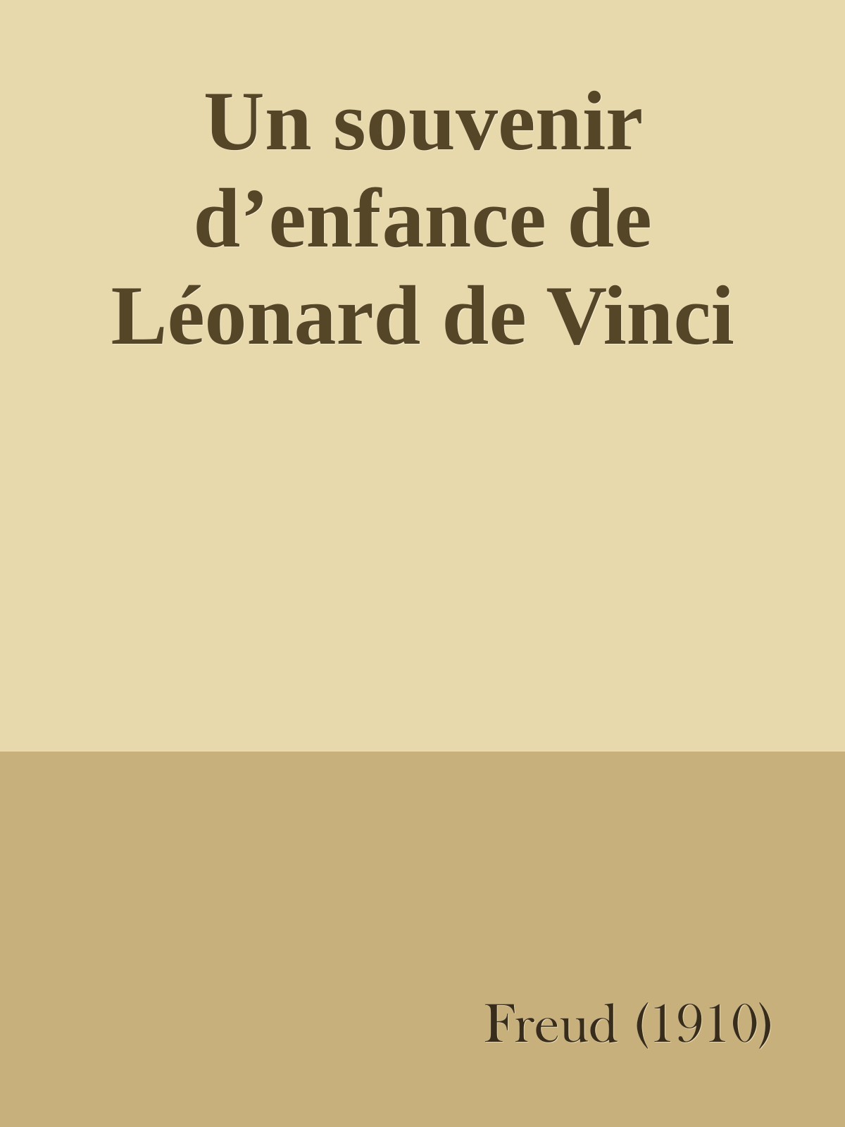 Un souvenir d’enfance de Léonard de Vinci