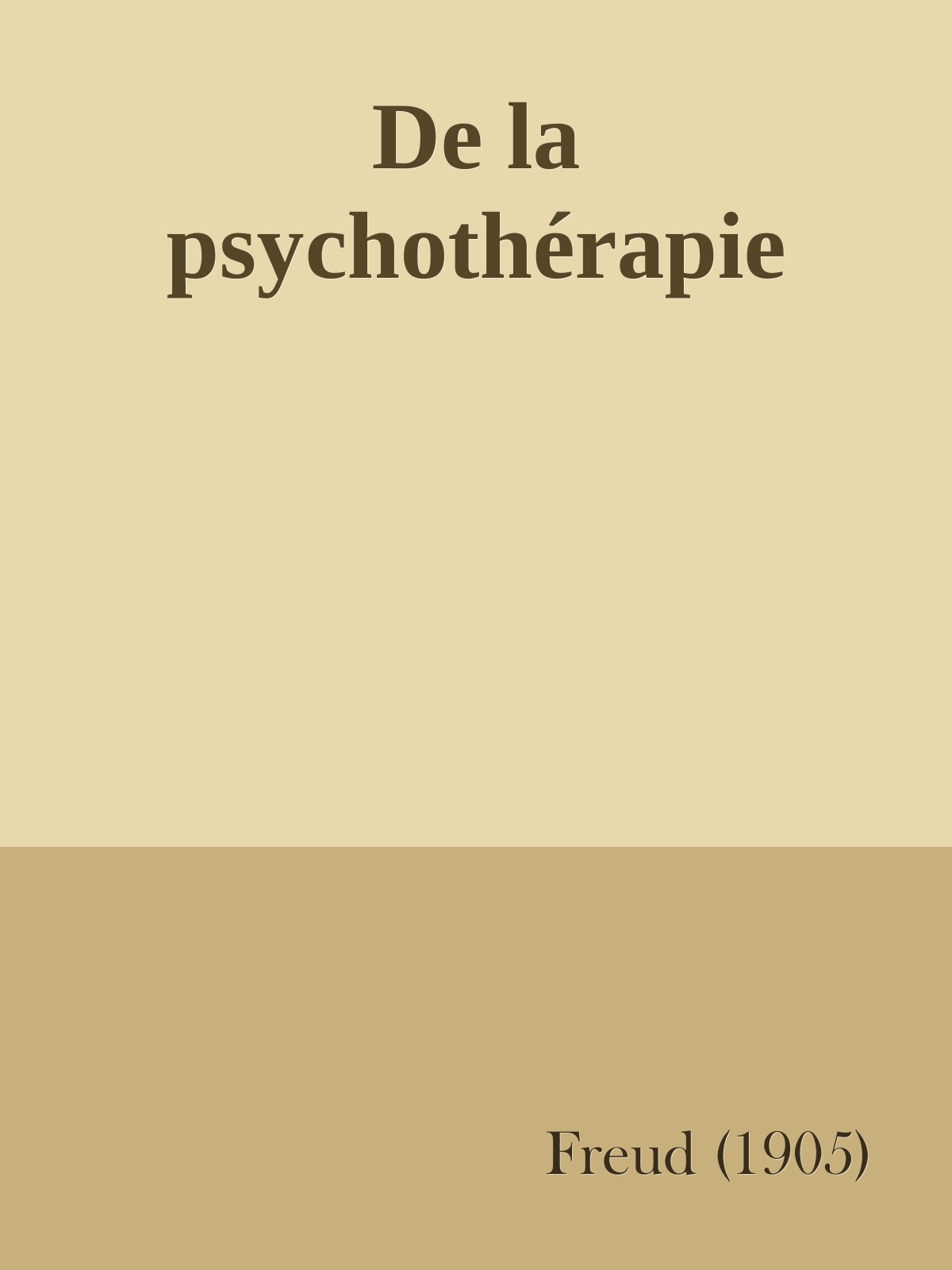 De la psychothérapie