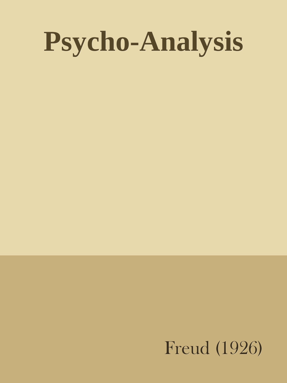 Psycho-Analysis