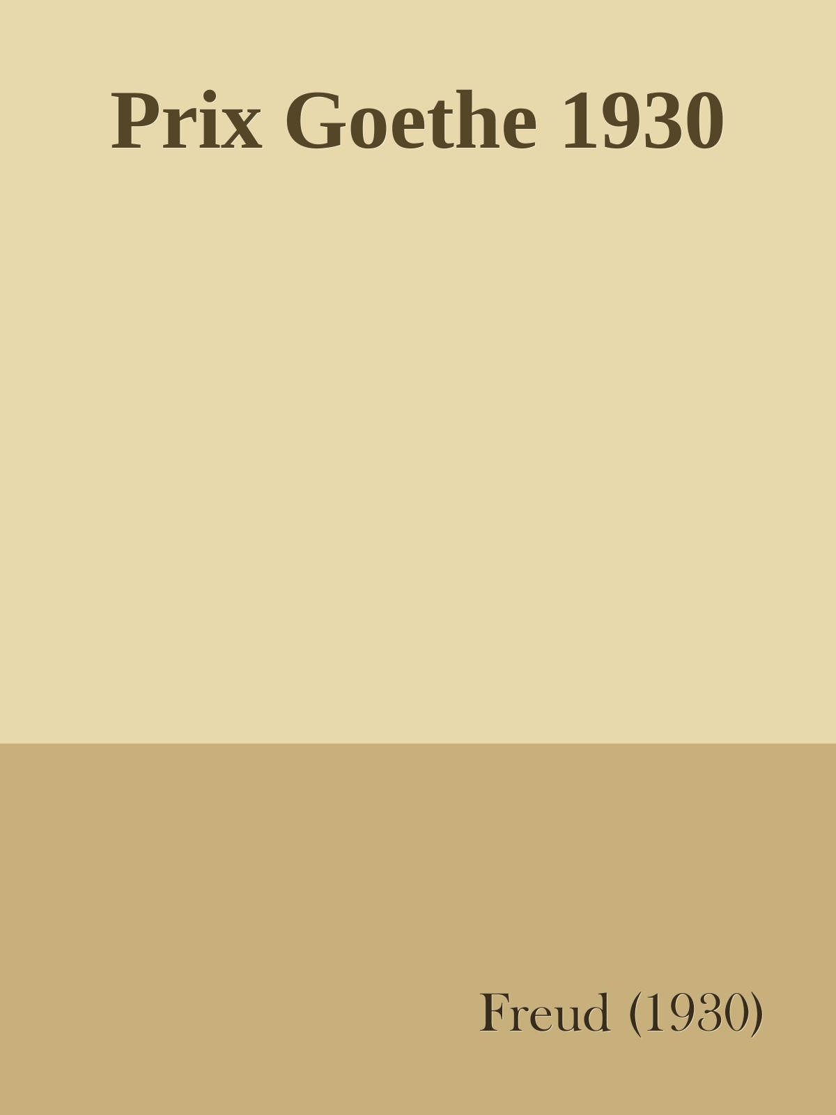 Prix Goethe 1930