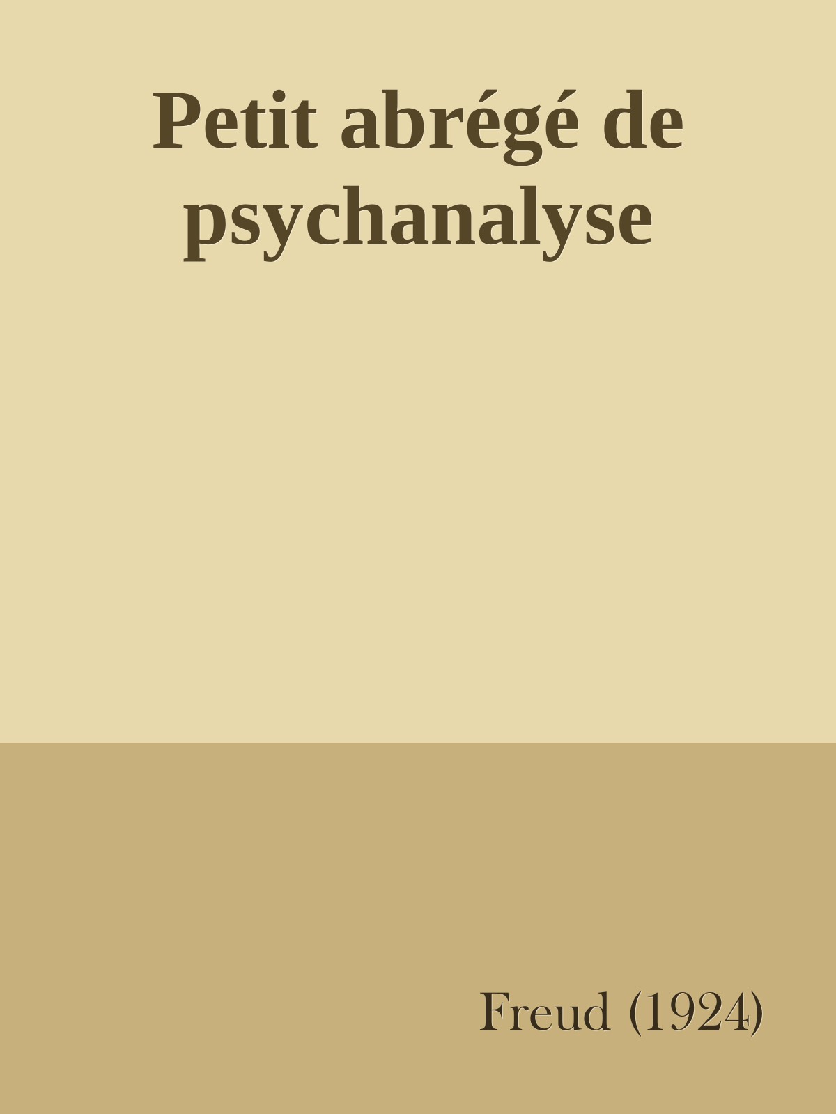 Petit abrégé de psychanalyse