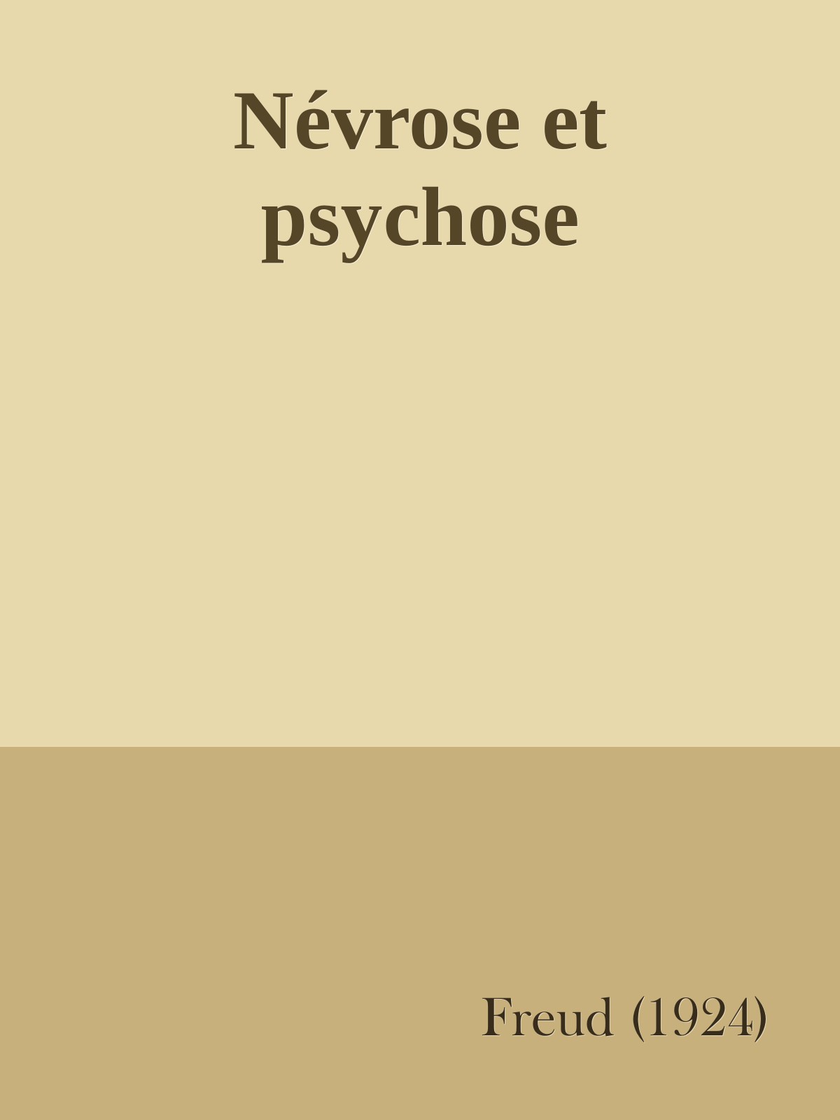 Névrose et psychose
