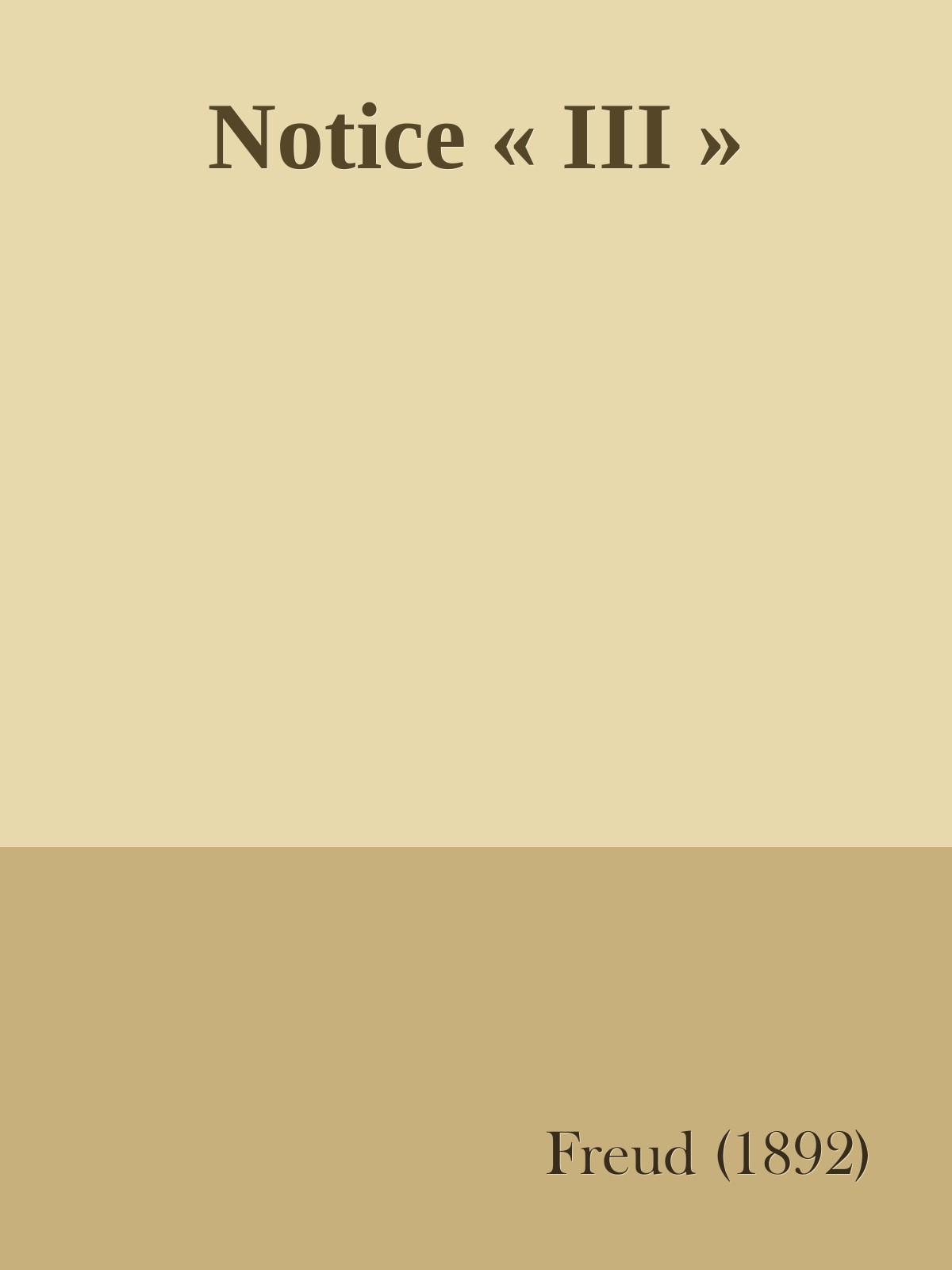 Notice « III »
