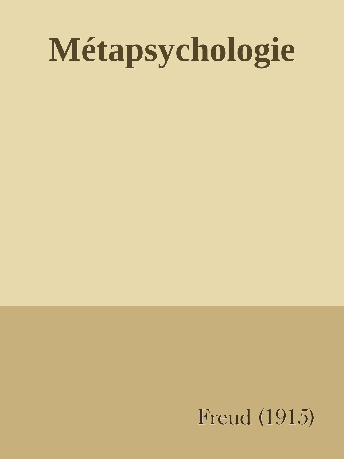 Métapsychologie