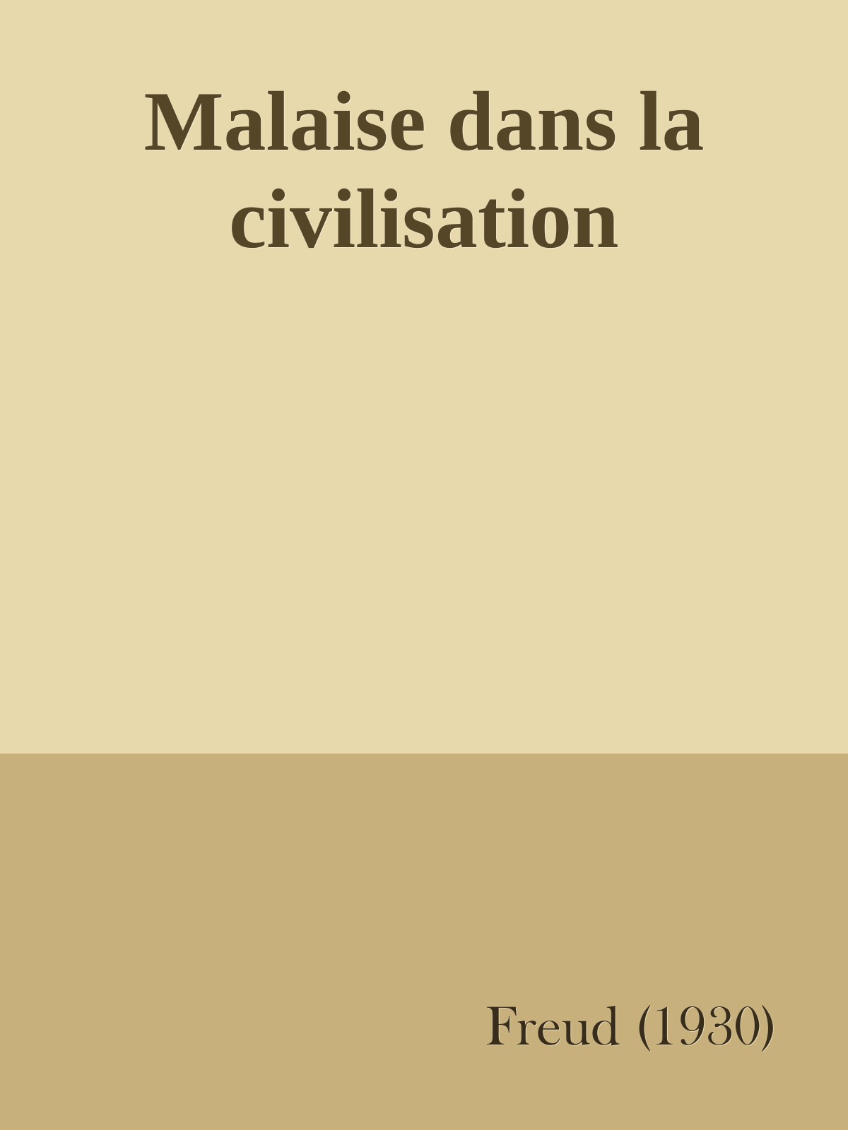 Malaise dans la civilisation