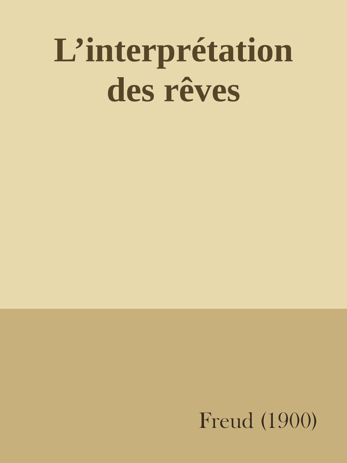 L’interprétation des rêves