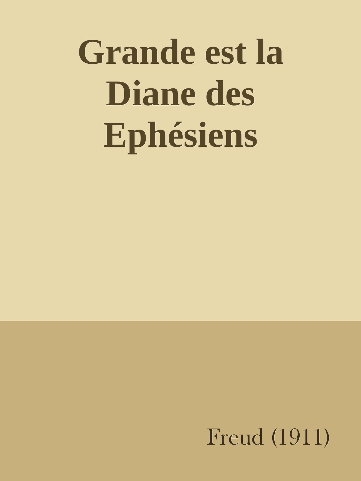 Grande est la Diane des Ephésiens