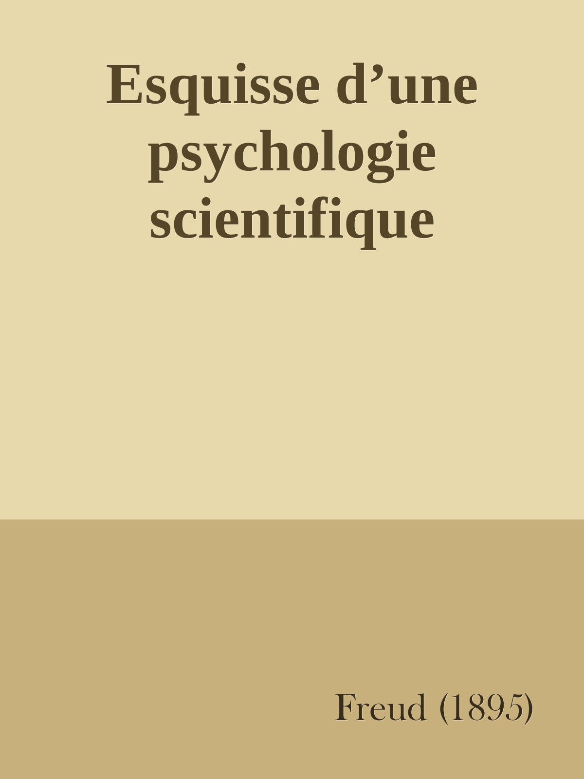 Esquisse d’une psychologie scientifique