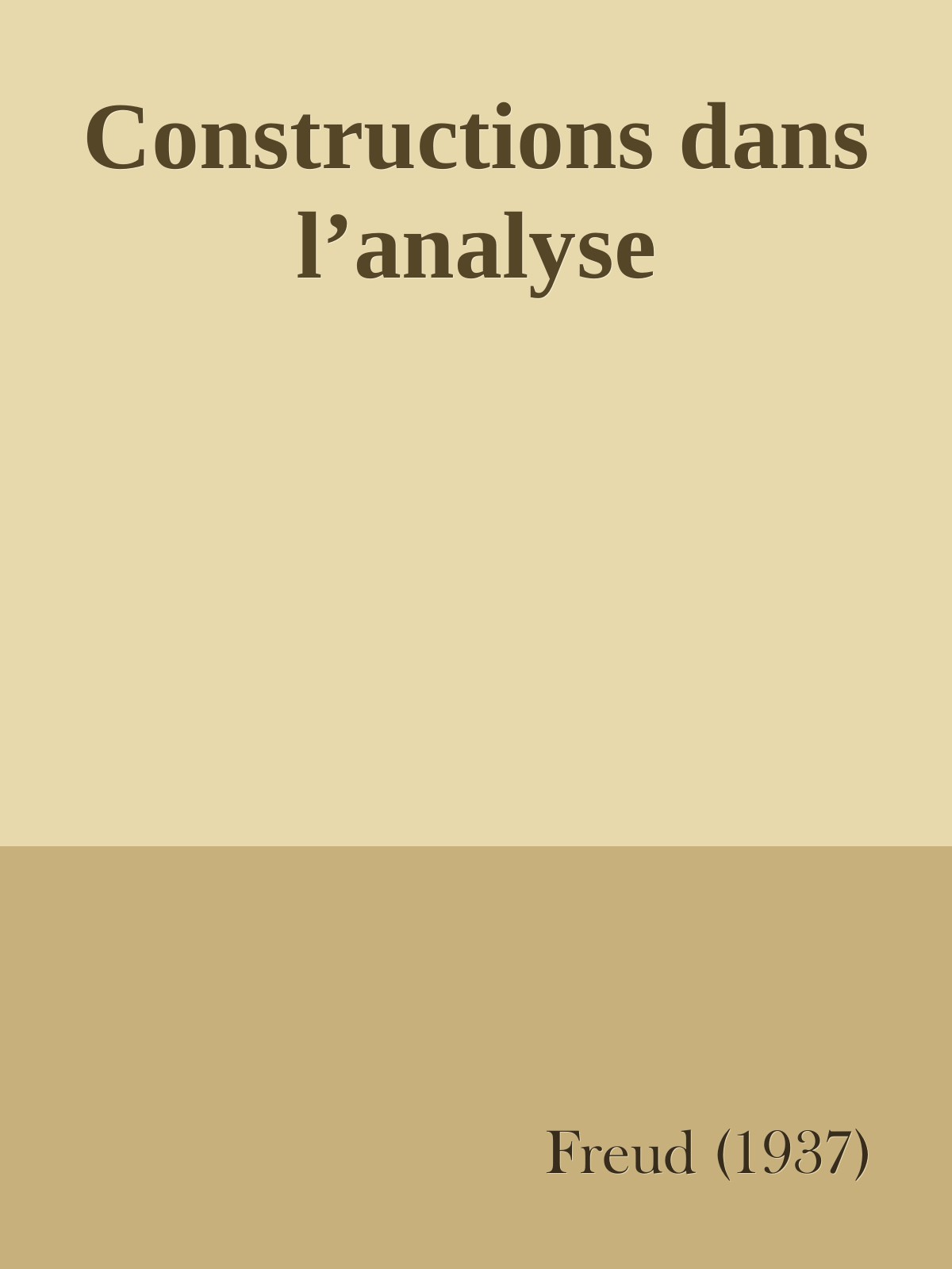 Constructions dans l’analyse