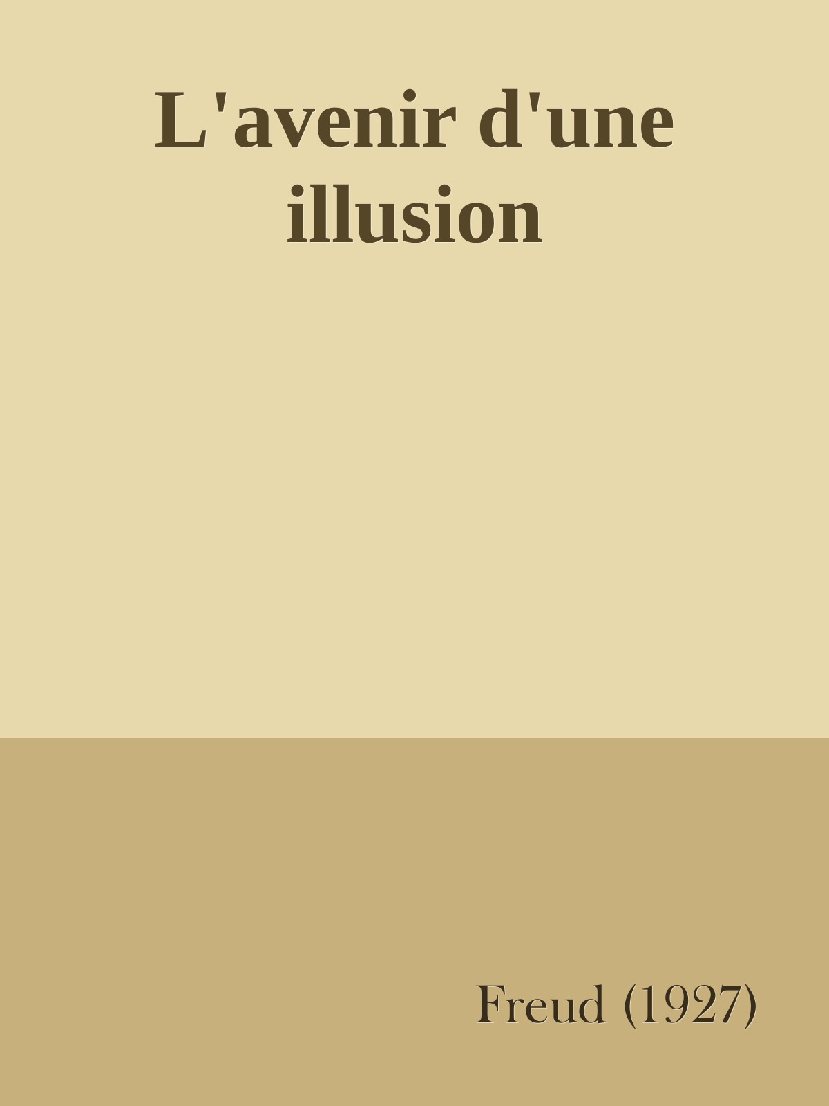 L'avenir d'une illusion