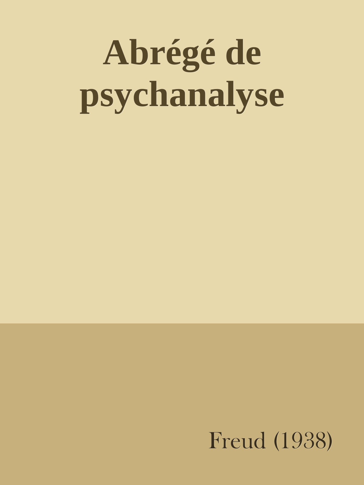 Abrégé de psychanalyse