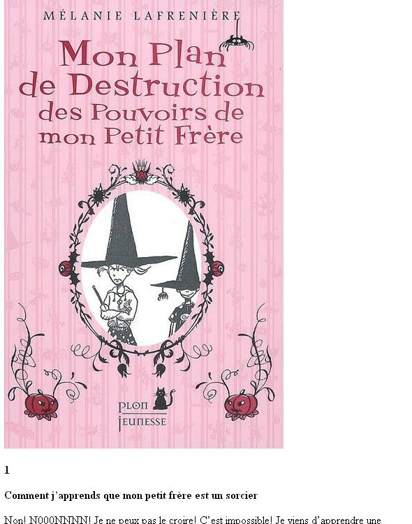 Mon Plan De Destruction Des Pouvoirs De Mon Petit Frère