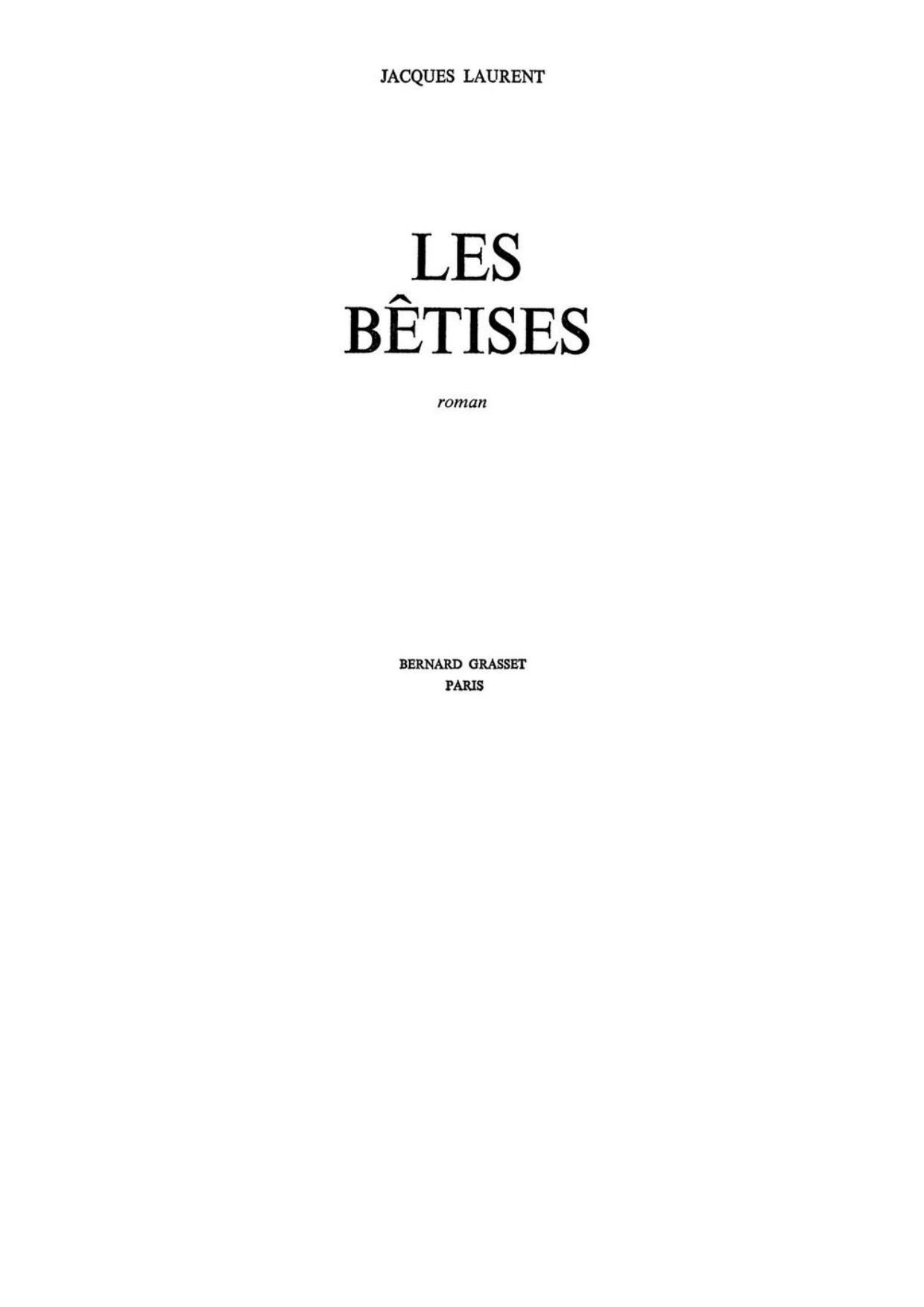 Les bêtises