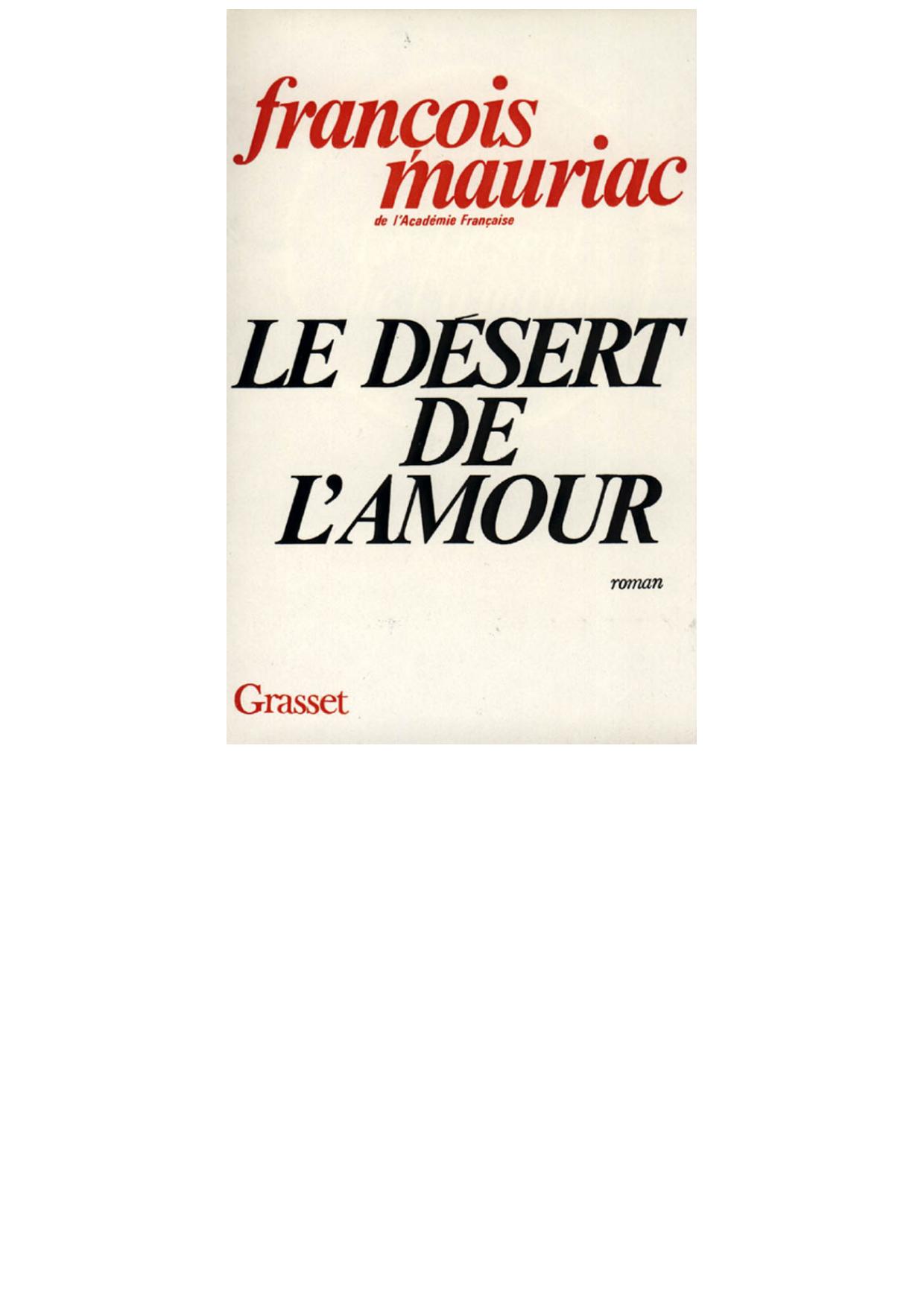 Le désert de l'amour