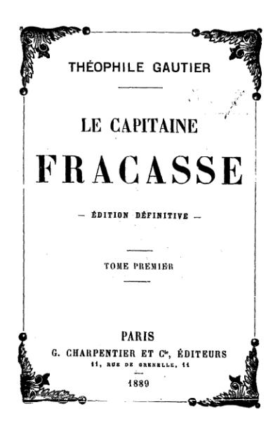 Le Capitaine Fracasse