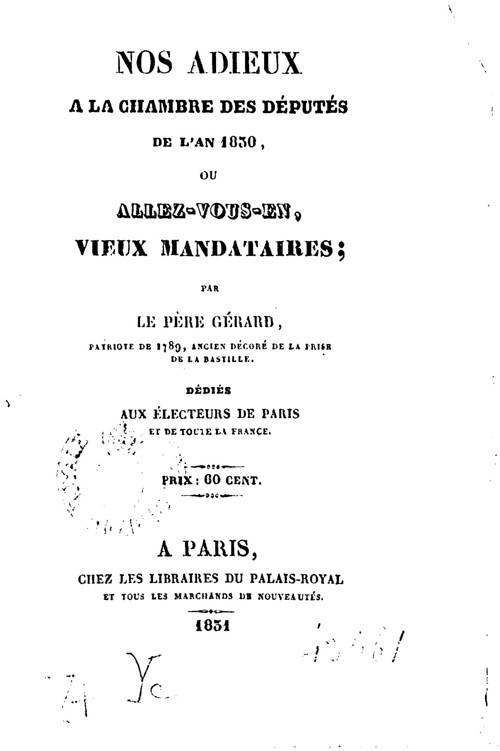 Nos adieux à la Chambre des députés