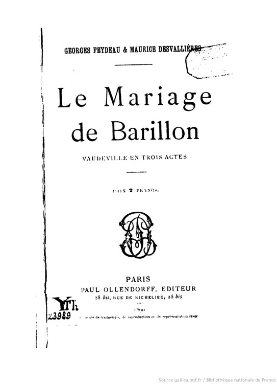 Le Mariage de Barillon