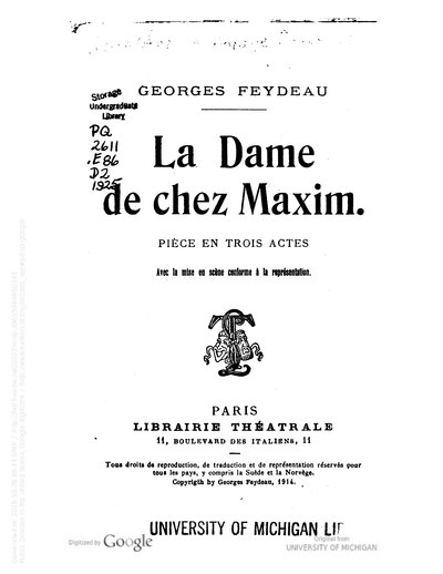 La Dame de chez Maxim