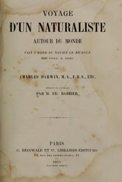 Voyage d’un naturaliste autour du monde