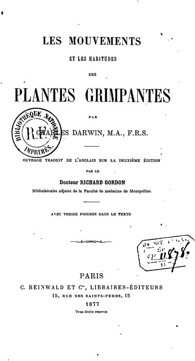 Les mouvements et les habitudes des plantes grimpantes