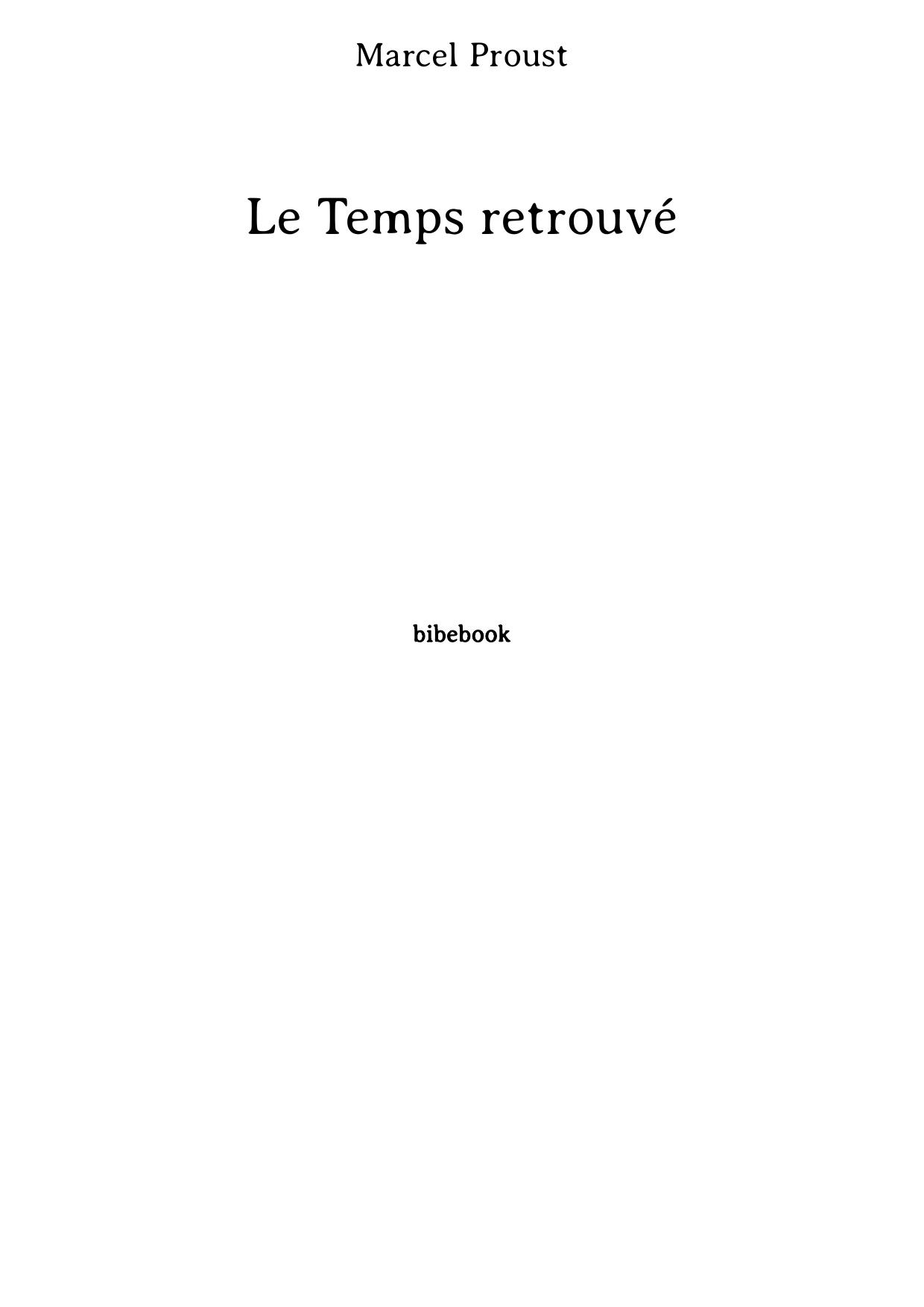 Le Temps retrouvé