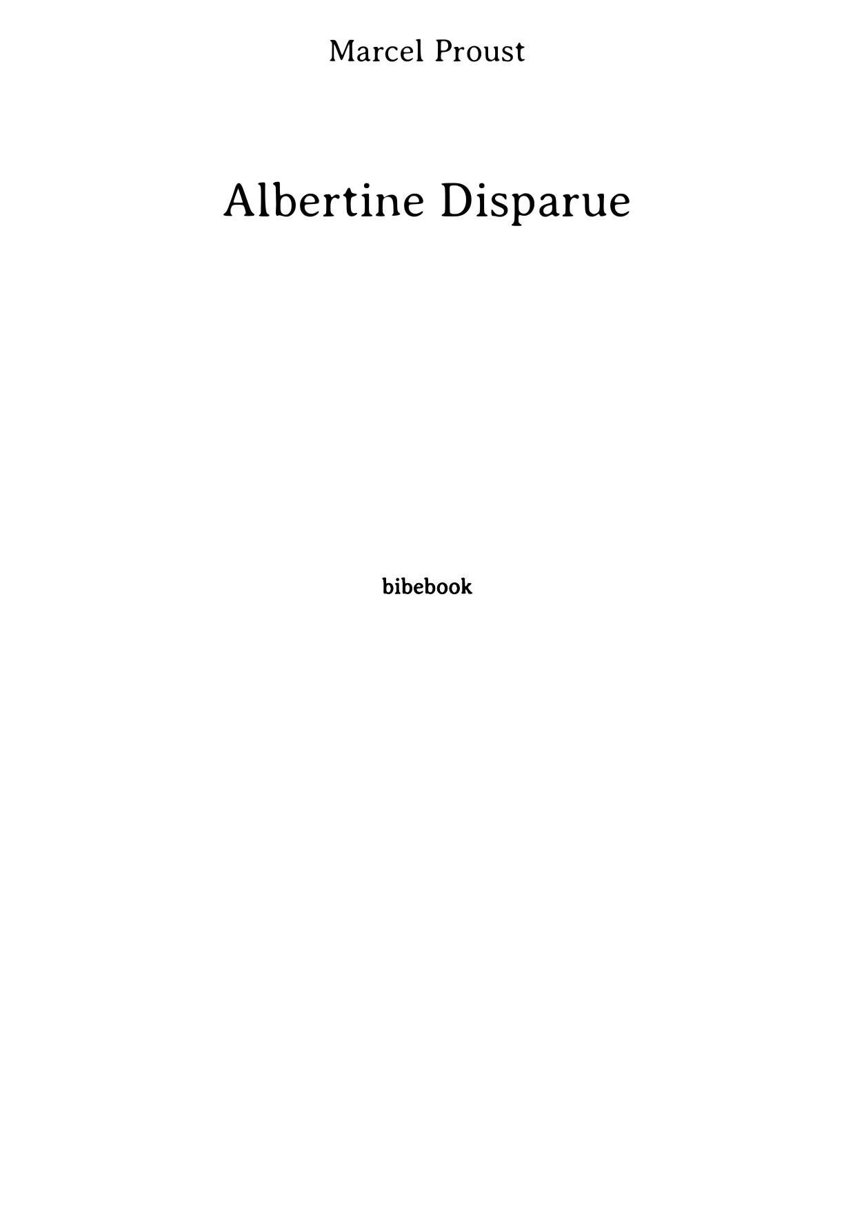 Albertine Disparue