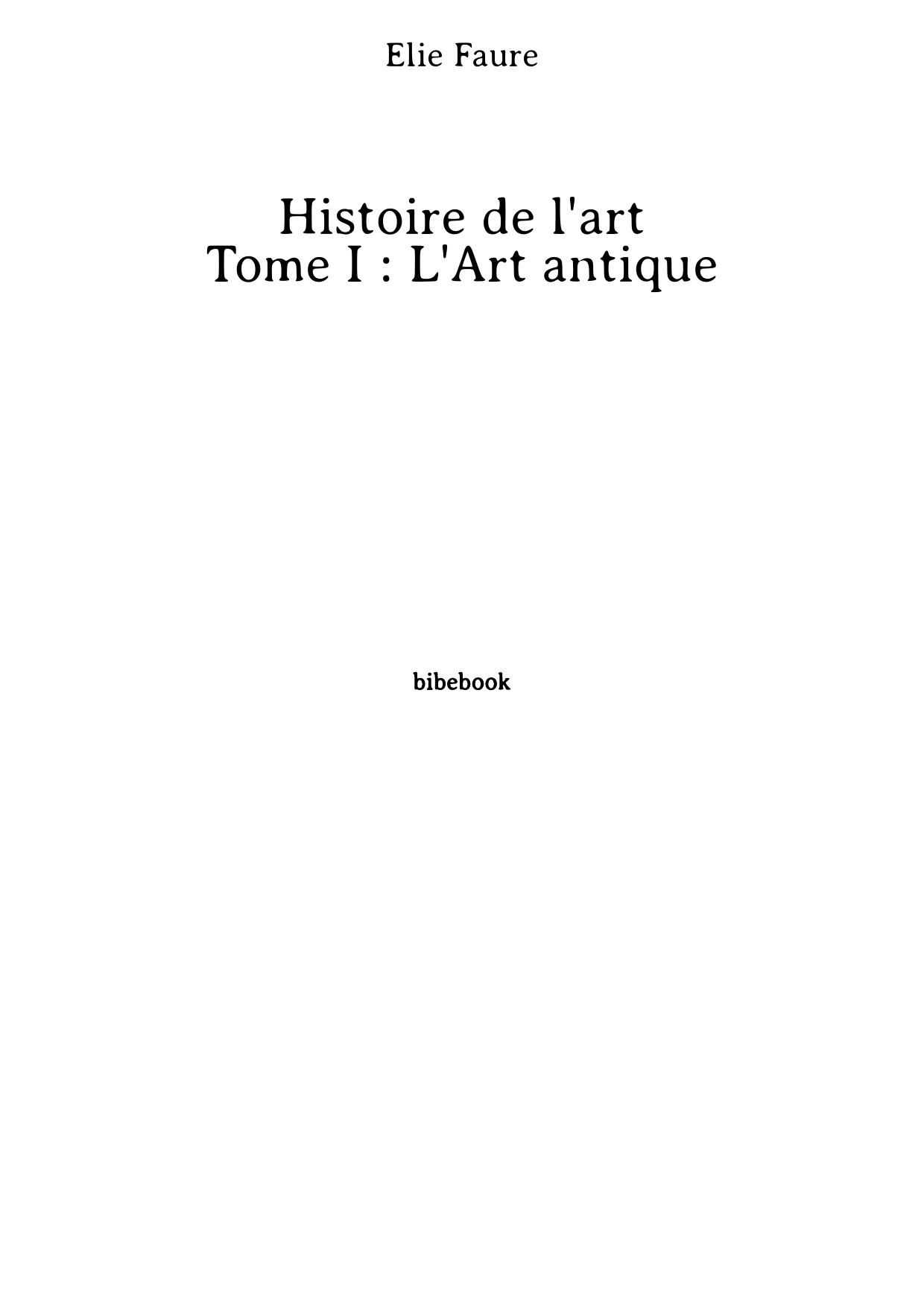 L'Art antique