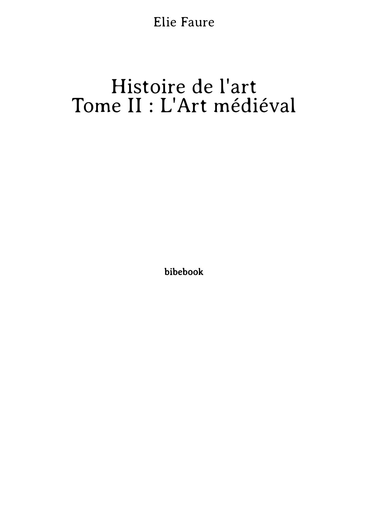 L'Art médiéval