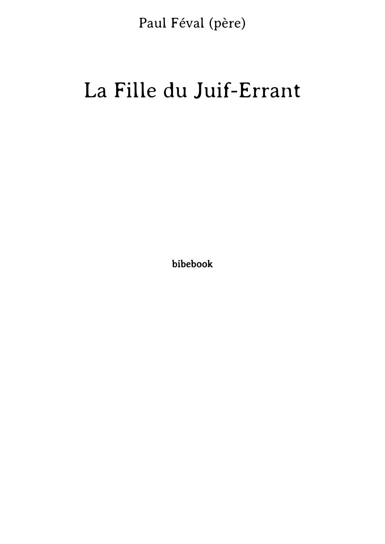 La Fille du Juif-Errant