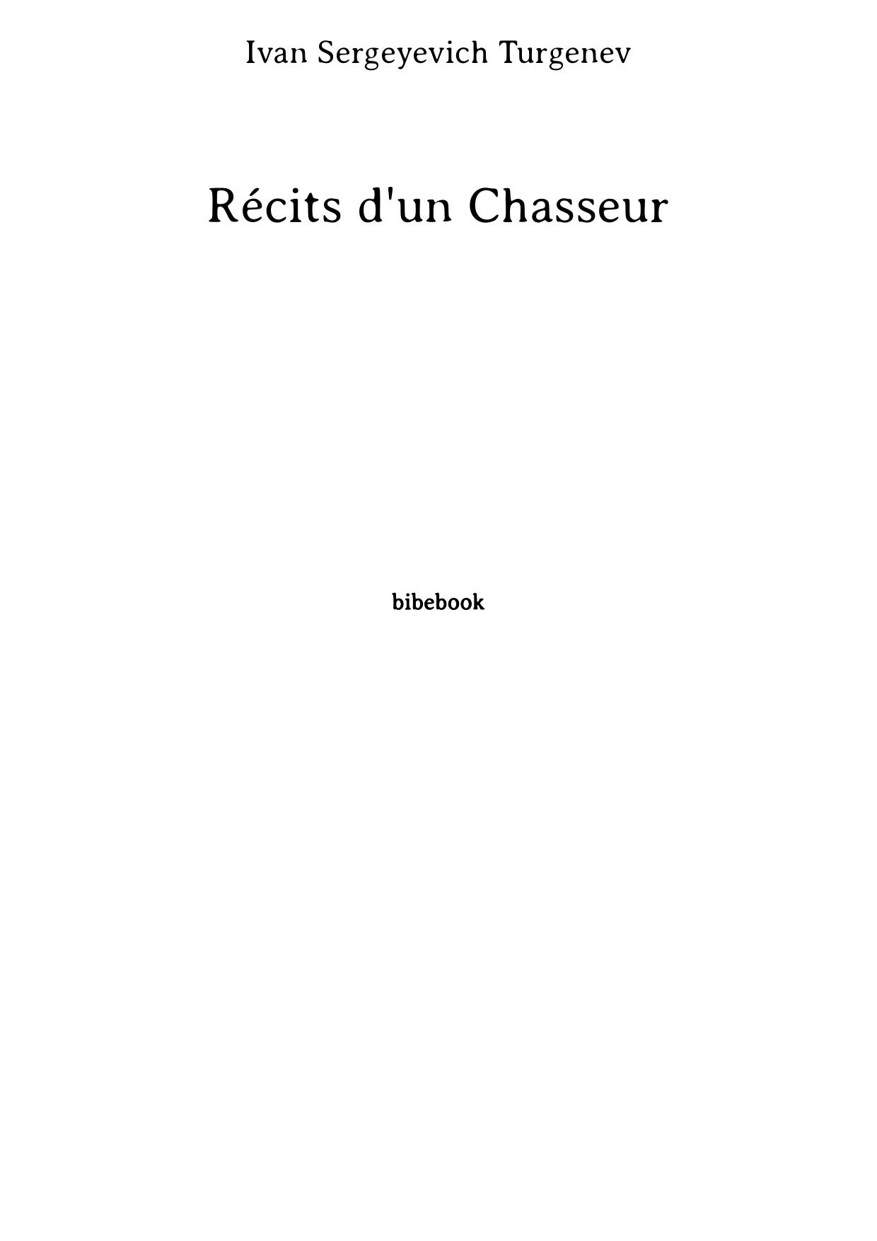 Récits d'un Chasseur