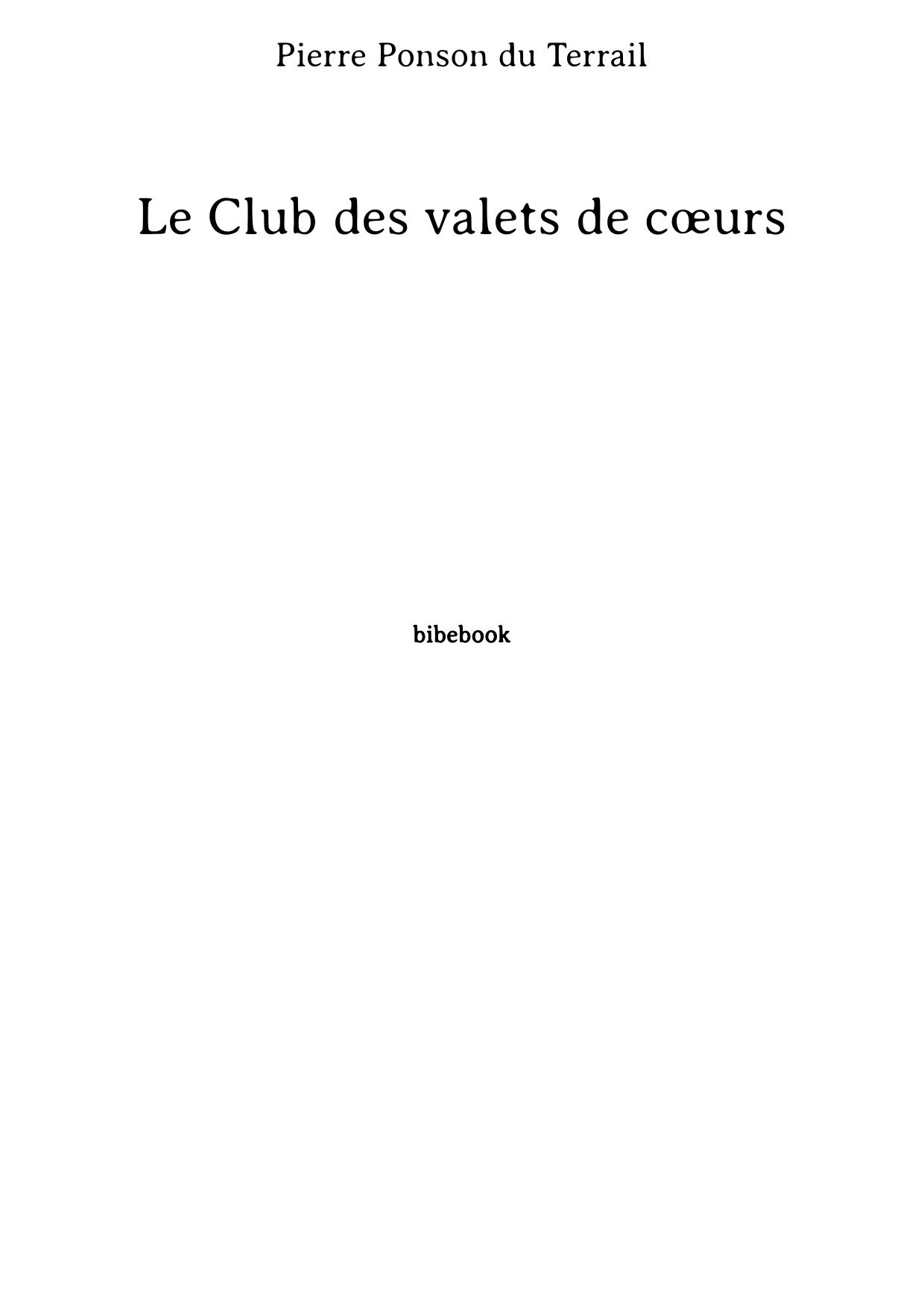 Le Club des valets de cœurs