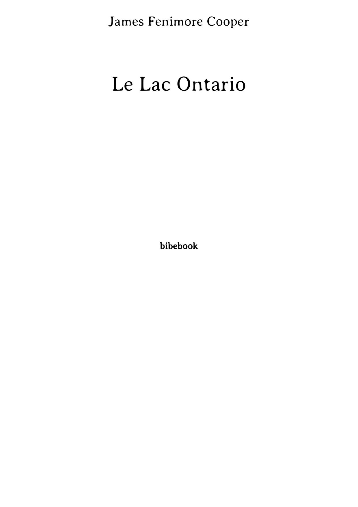 Le Lac Ontario