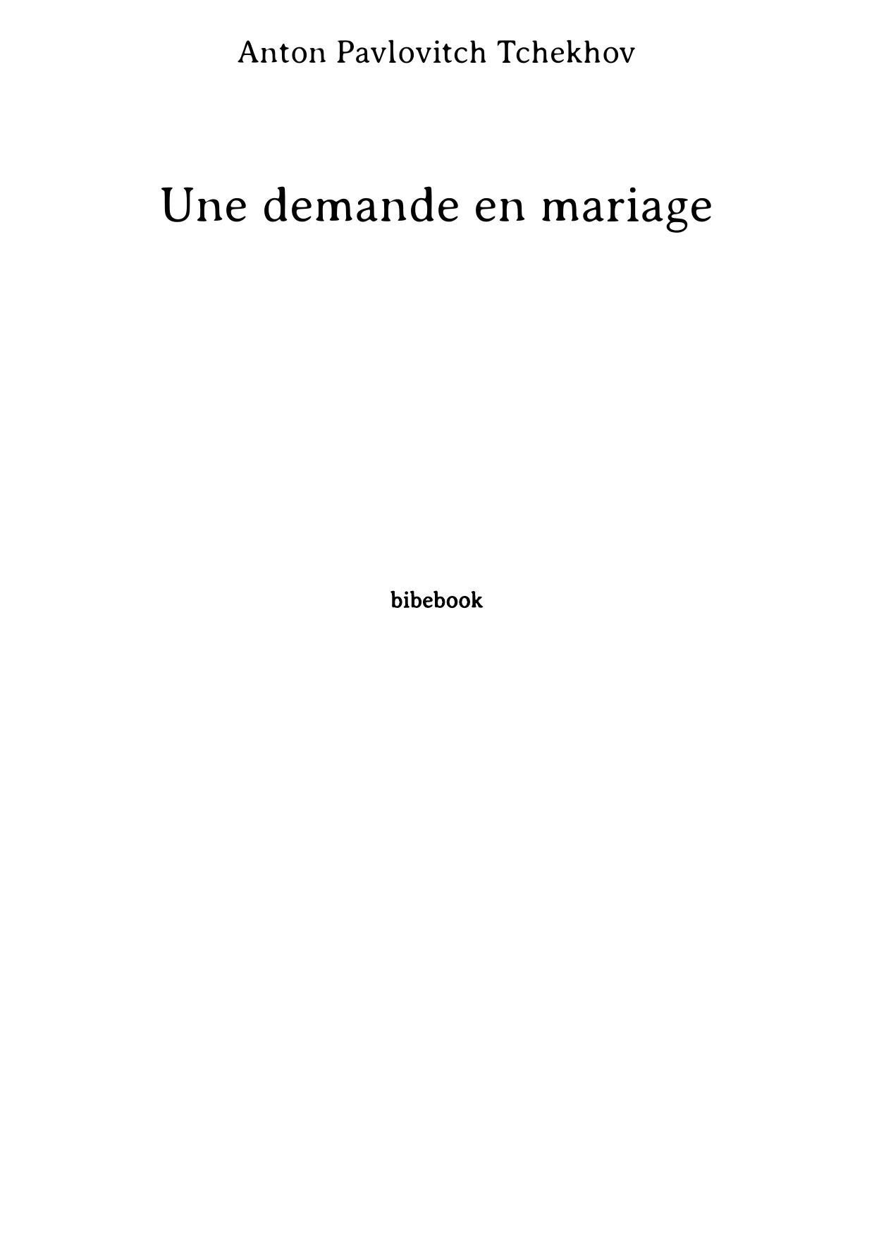 Une demande en mariage