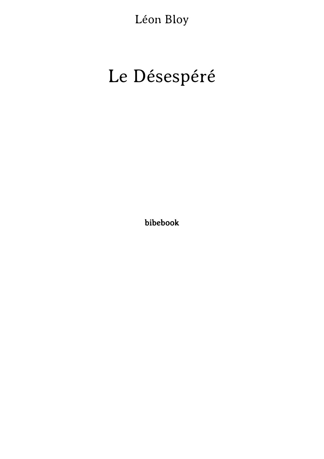 Le Désespéré