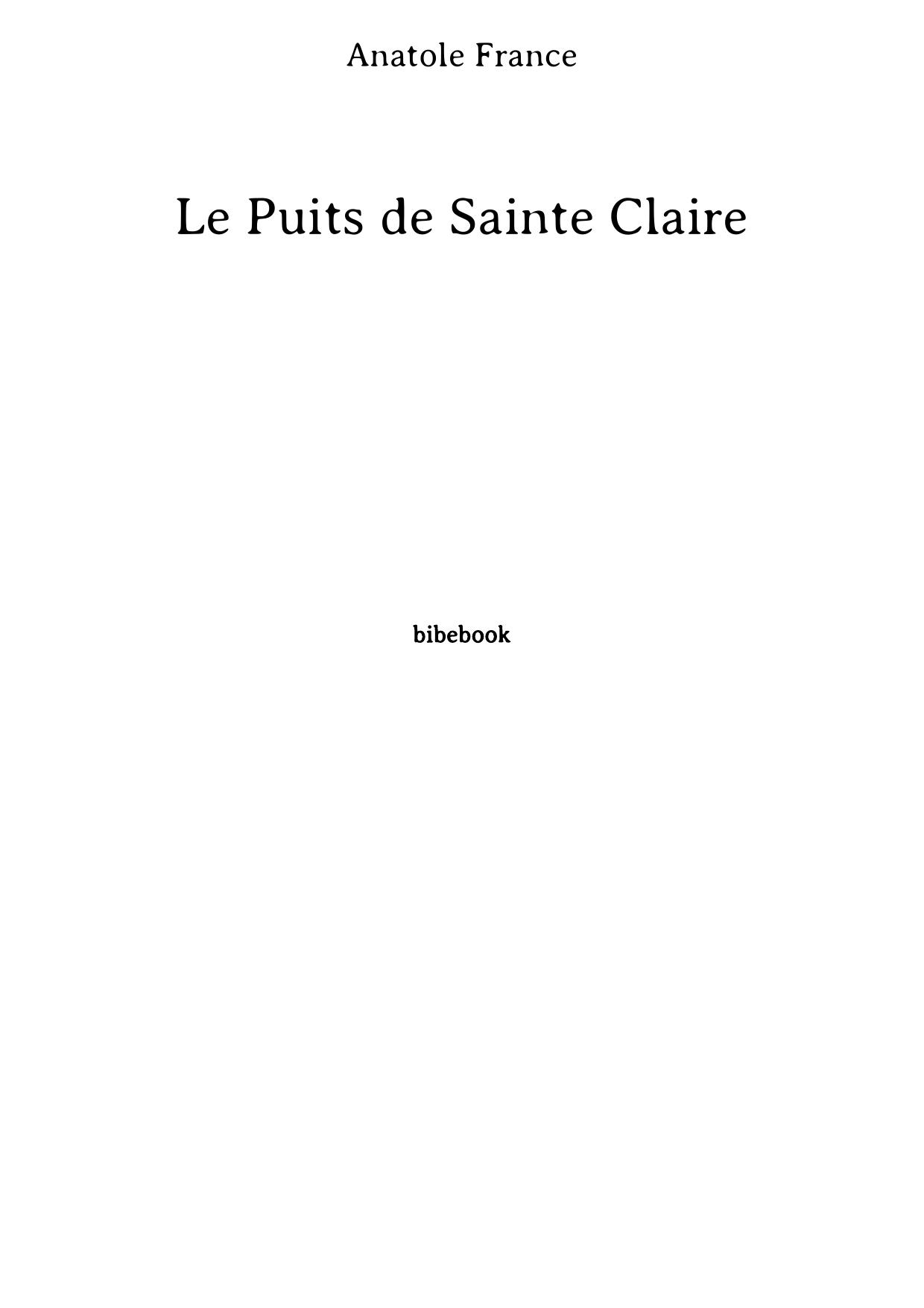 Le Puits de Sainte Claire