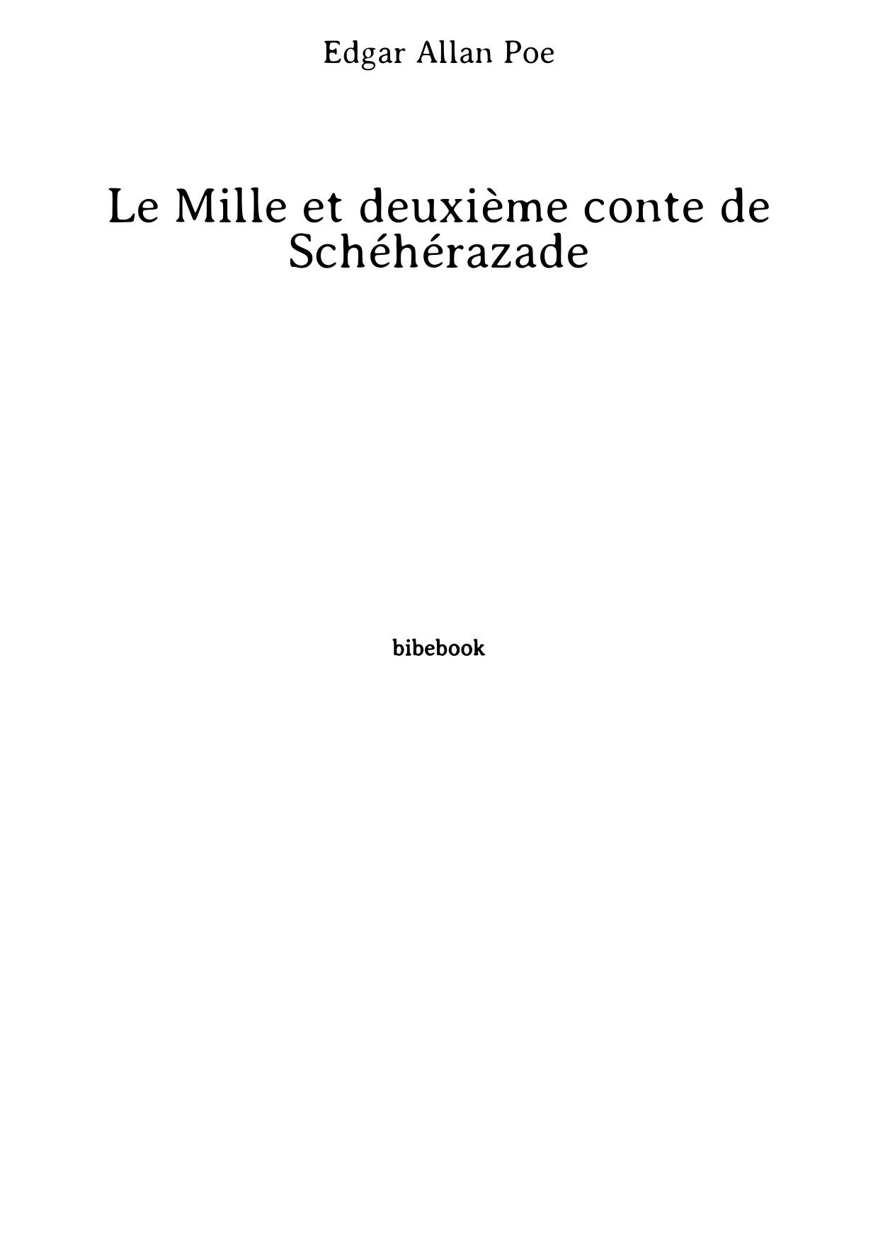 Le Mille et deuxième conte de Schéhérazade