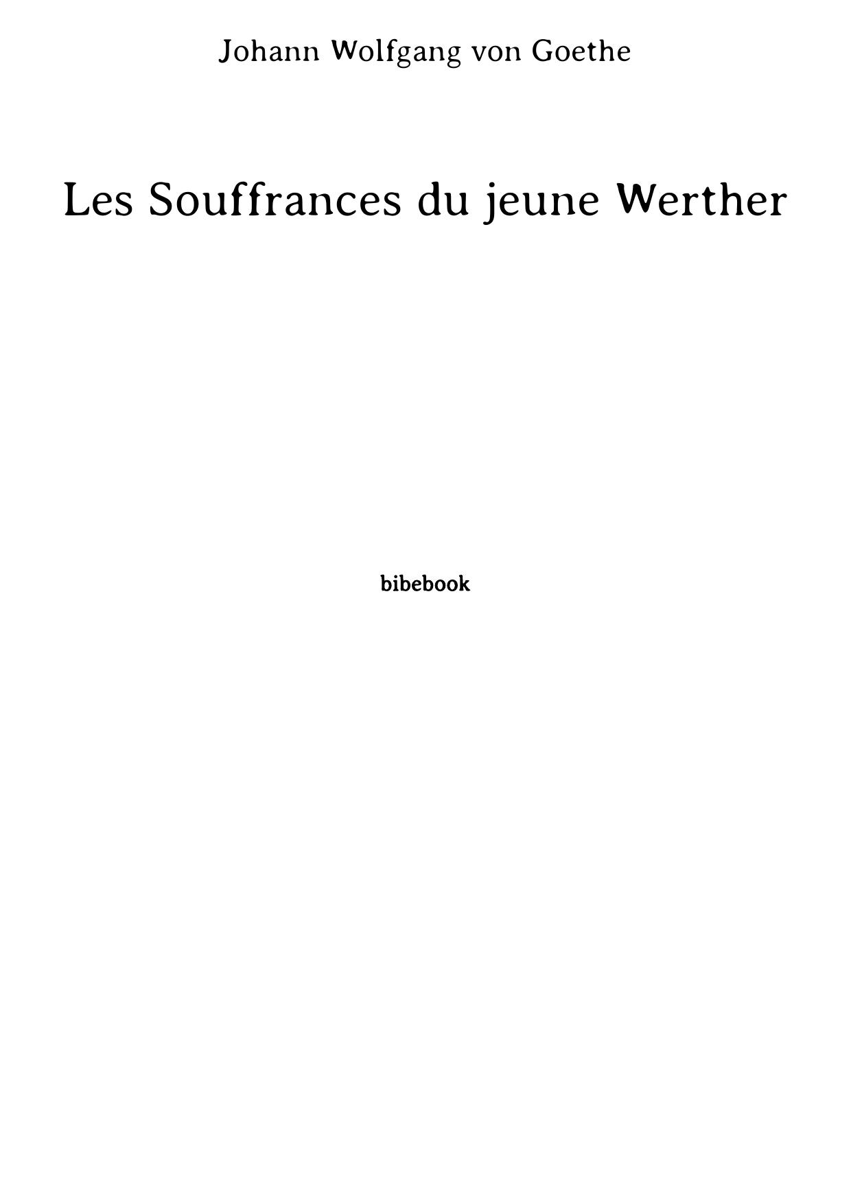 Les Souffrances du jeune Werther