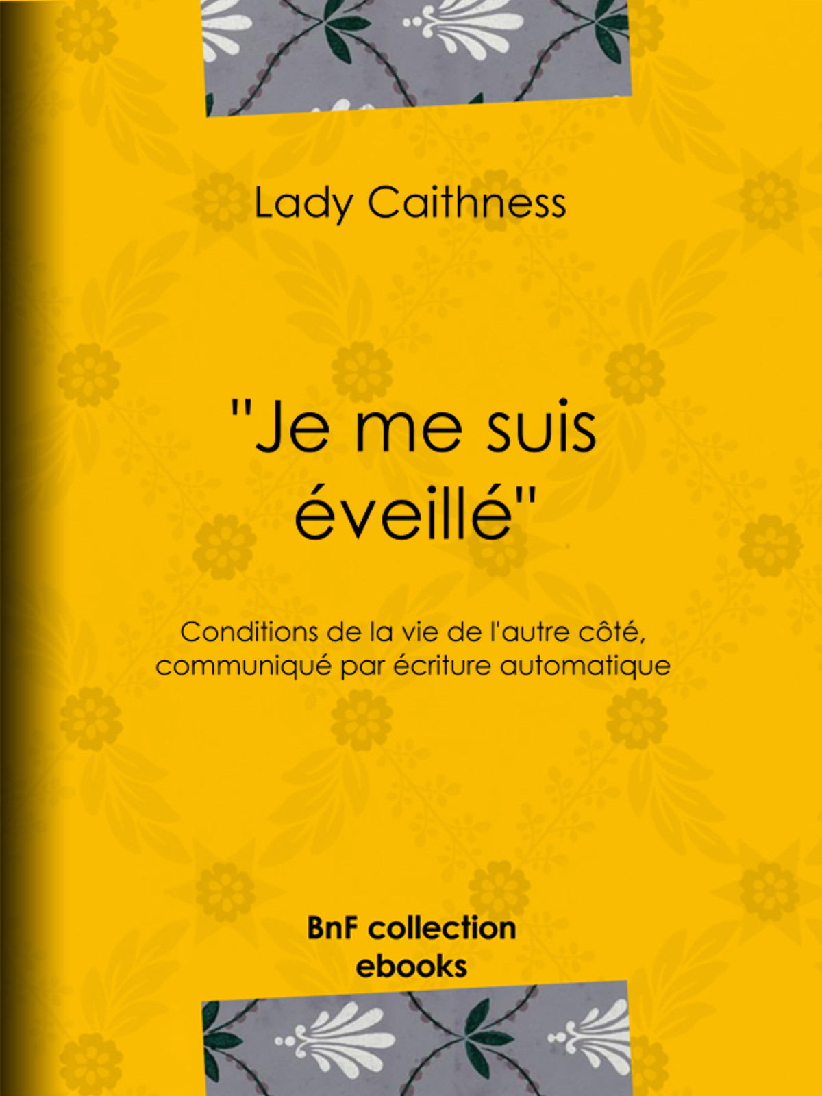 "Je me suis éveillé" - Conditions de la vie de l’autre côté, communiqué par écriture automatique