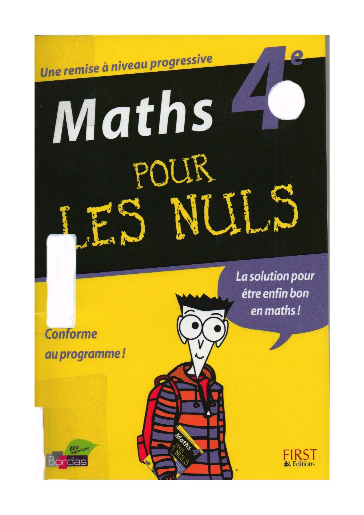 Maths 4eme pour les nuls