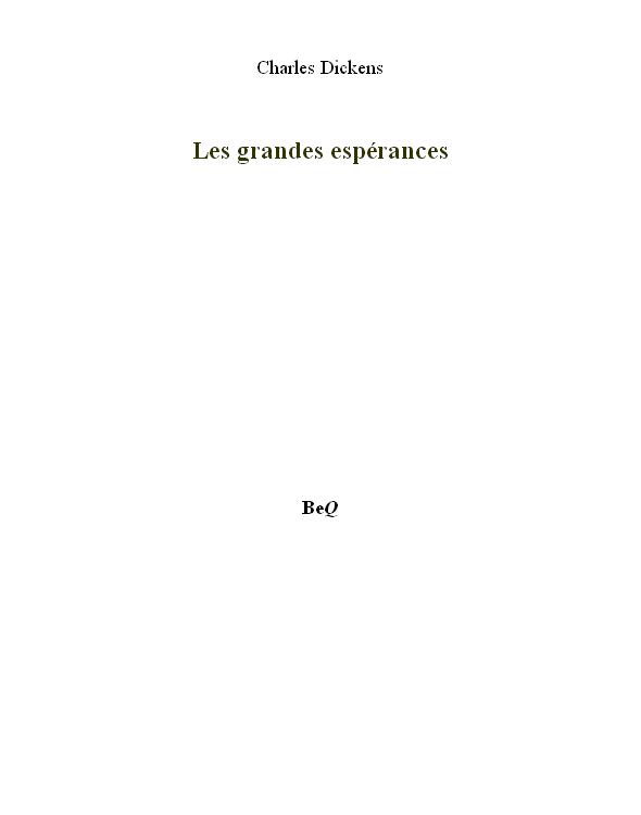Les Grandes Espérances II