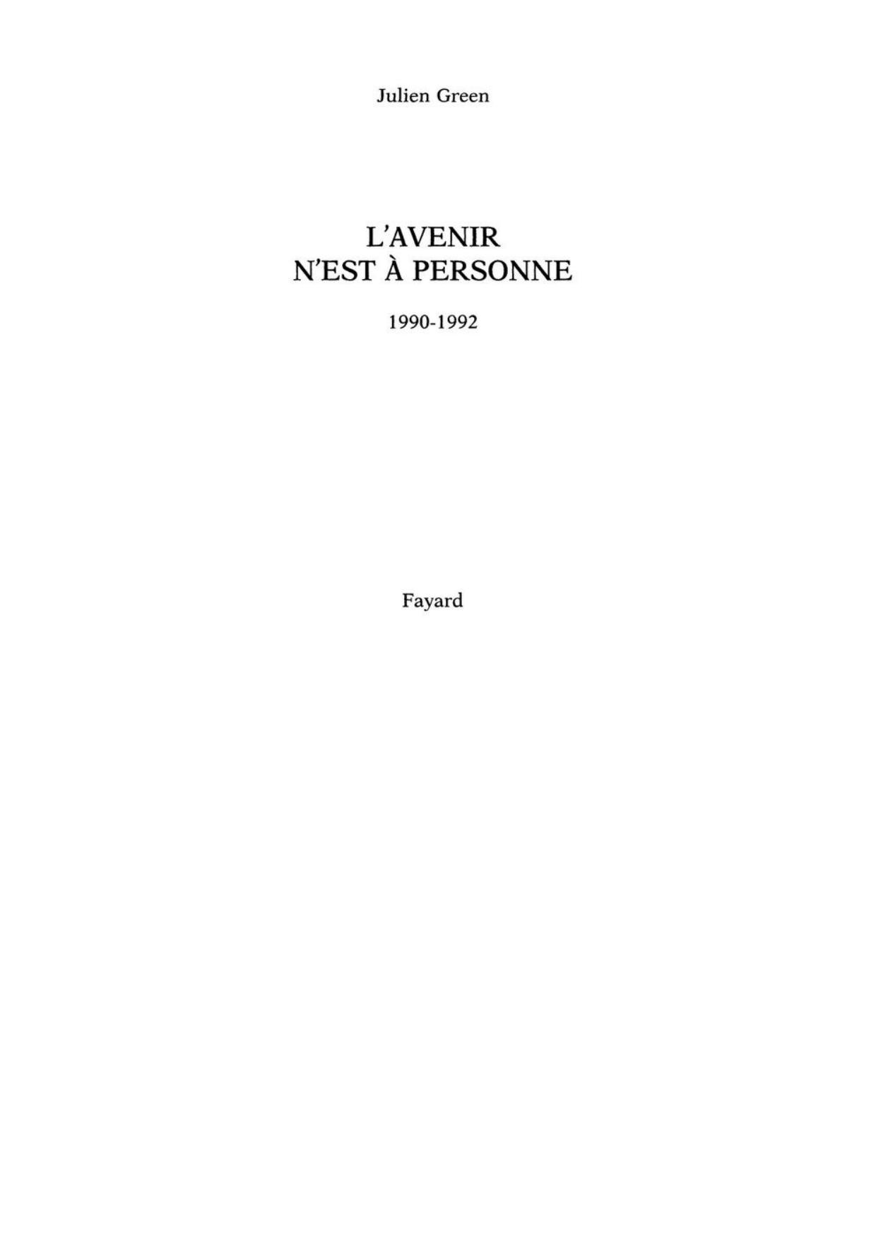 L'Avenir n'est à personne